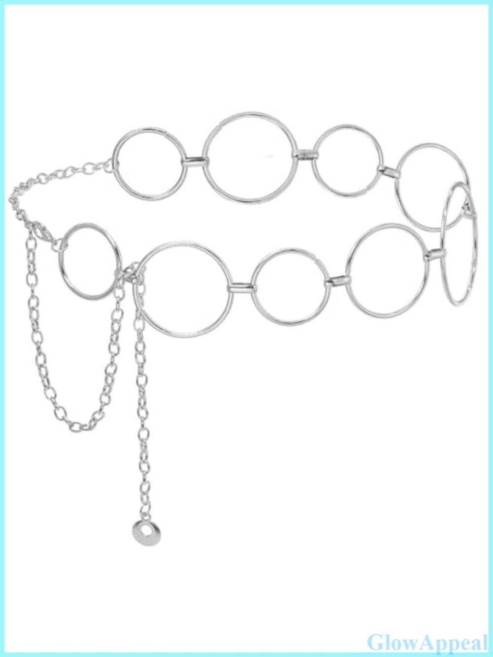 Metal Waist Chain Belt O-Ring Boho Adjustable Women's Jeans Dress Accessory